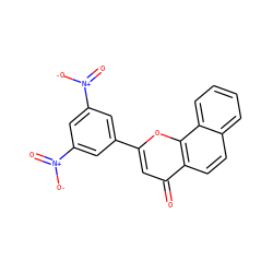 O=c1cc(-c2cc([N+](=O)[O-])cc([N+](=O)[O-])c2)oc2c1ccc1ccccc12 ZINC001772646057