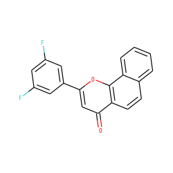 O=c1cc(-c2cc(F)cc(F)c2)oc2c1ccc1ccccc12 ZINC001772622533