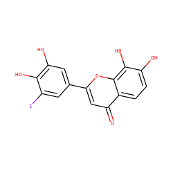 O=c1cc(-c2cc(O)c(O)c(I)c2)oc2c(O)c(O)ccc12 ZINC001772572378
