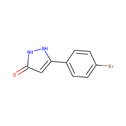 O=c1cc(-c2ccc(Br)cc2)[nH][nH]1 ZINC000000032601