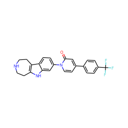O=c1cc(-c2ccc(C(F)(F)F)cc2)ccn1-c1ccc2c3c([nH]c2c1)CCNCC3 ZINC000115013320