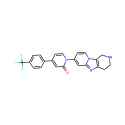 O=c1cc(-c2ccc(C(F)(F)F)cc2)ccn1-c1ccn2c3c(nc2c1)CCNC3 ZINC000142045864