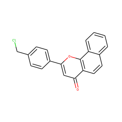 O=c1cc(-c2ccc(CCl)cc2)oc2c1ccc1ccccc12 ZINC001772592287