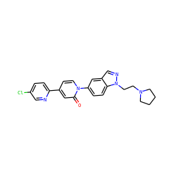 O=c1cc(-c2ccc(Cl)cn2)ccn1-c1ccc2c(cnn2CCN2CCCC2)c1 ZINC000059083199
