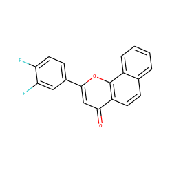 O=c1cc(-c2ccc(F)c(F)c2)oc2c1ccc1ccccc12 ZINC001772598337