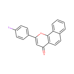O=c1cc(-c2ccc(I)cc2)oc2c1ccc1ccccc12 ZINC001772647319