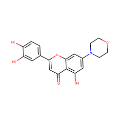 O=c1cc(-c2ccc(O)c(O)c2)oc2cc(N3CCOCC3)cc(O)c12 ZINC000169352816