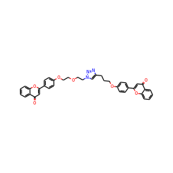 O=c1cc(-c2ccc(OCCCc3cn(CCOCCOc4ccc(-c5cc(=O)c6ccccc6o5)cc4)nn3)cc2)oc2ccccc12 ZINC000205581119