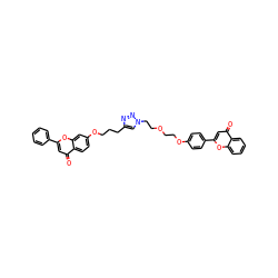 O=c1cc(-c2ccc(OCCOCCn3cc(CCCOc4ccc5c(=O)cc(-c6ccccc6)oc5c4)nn3)cc2)oc2ccccc12 ZINC000205931604
