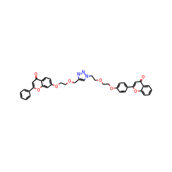 O=c1cc(-c2ccc(OCCOCCn3cc(COCCOc4ccc5c(=O)cc(-c6ccccc6)oc5c4)nn3)cc2)oc2ccccc12 ZINC000222508710
