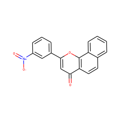 O=c1cc(-c2cccc([N+](=O)[O-])c2)oc2c1ccc1ccccc12 ZINC000013608140