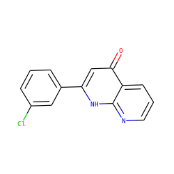 O=c1cc(-c2cccc(Cl)c2)[nH]c2ncccc12 ZINC000005541496