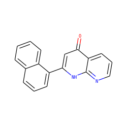 O=c1cc(-c2cccc3ccccc23)[nH]c2ncccc12 ZINC000005647446