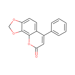 O=c1cc(-c2ccccc2)c2ccc3c(c2o1)OCO3 ZINC000474604591