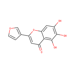 O=c1cc(-c2ccoc2)oc2cc(O)c(O)c(O)c12 ZINC000653803575