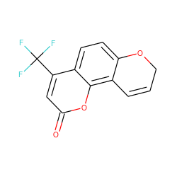 O=c1cc(C(F)(F)F)c2ccc3c(c2o1)C=CCO3 ZINC000230477122