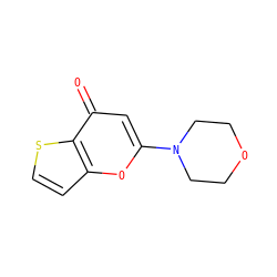 O=c1cc(N2CCOCC2)oc2ccsc12 ZINC000101661913