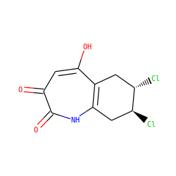 O=c1cc(O)c2c([nH]c1=O)C[C@H](Cl)[C@@H](Cl)C2 ZINC000026491540