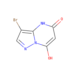 O=c1cc(O)n2ncc(Br)c2[nH]1 ZINC000071475499