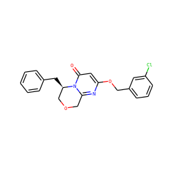 O=c1cc(OCc2cccc(Cl)c2)nc2n1[C@H](Cc1ccccc1)COC2 ZINC001772603778