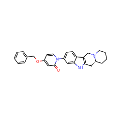 O=c1cc(OCc2ccccc2)ccn1-c1ccc2c3c([nH]c2c1)C[C@H]1CCCCN1C3 ZINC000113109176