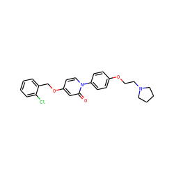 O=c1cc(OCc2ccccc2Cl)ccn1-c1ccc(OCCN2CCCC2)cc1 ZINC000066262942