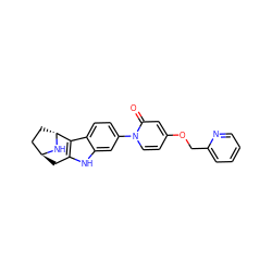 O=c1cc(OCc2ccccn2)ccn1-c1ccc2c3c([nH]c2c1)C[C@H]1CC[C@H]3N1 ZINC000113222350