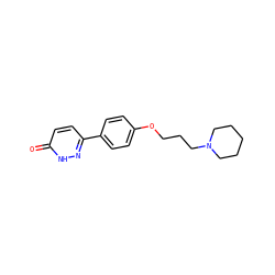 O=c1ccc(-c2ccc(OCCCN3CCCCC3)cc2)n[nH]1 ZINC000072110407
