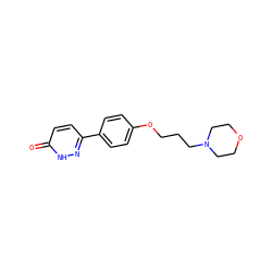 O=c1ccc(-c2ccc(OCCCN3CCOCC3)cc2)n[nH]1 ZINC000072108773