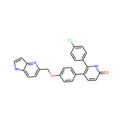 O=c1ccc(-c2ccc(OCc3ccc4[nH]ccc4n3)cc2)c(-c2ccc(Cl)cc2)[nH]1 ZINC000473154767