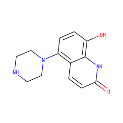 O=c1ccc2c(N3CCNCC3)ccc(O)c2[nH]1 ZINC001772612870