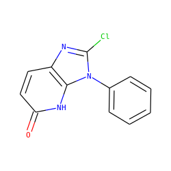 O=c1ccc2nc(Cl)n(-c3ccccc3)c2[nH]1 ZINC000118266084