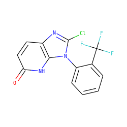 O=c1ccc2nc(Cl)n(-c3ccccc3C(F)(F)F)c2[nH]1 ZINC000118270412