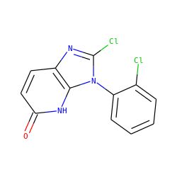O=c1ccc2nc(Cl)n(-c3ccccc3Cl)c2[nH]1 ZINC000118268740