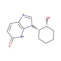 O=c1ccc2ncn([C@H]3CCCC[C@H]3O)c2[nH]1 ZINC000118266268
