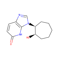 O=c1ccc2ncn([C@H]3CCCCC[C@H]3O)c2[nH]1 ZINC000118266801