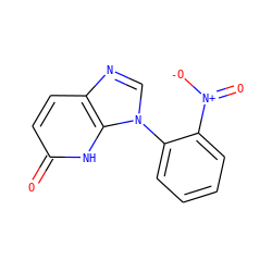 O=c1ccc2ncn(-c3ccccc3[N+](=O)[O-])c2[nH]1 ZINC000118264134