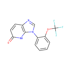 O=c1ccc2ncn(-c3ccccc3OC(F)(F)F)c2[nH]1 ZINC000118269900