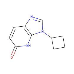 O=c1ccc2ncn(C3CCC3)c2[nH]1 ZINC000118271084
