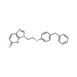O=c1ccc2ncn(CCOc3ccc(Cc4ccccc4)cc3)c2[nH]1 ZINC000001492407