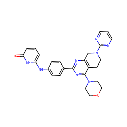 O=c1cccc(Nc2ccc(-c3nc4c(c(N5CCOCC5)n3)CCN(c3ncccn3)C4)cc2)[nH]1 ZINC000095586091