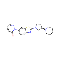 O=c1cccnn1-c1ccc2nc(N3CC[C@@H](N4CCCCC4)C3)sc2c1 ZINC000043208664
