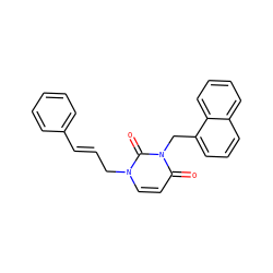O=c1ccn(C/C=C/c2ccccc2)c(=O)n1Cc1cccc2ccccc12 ZINC000095586011