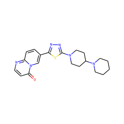 O=c1ccnc2ccc(-c3nnc(N4CCC(N5CCCCC5)CC4)s3)cn12 ZINC000084758533