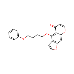 O=c1ccoc2cc3occc3c(OCCCCOc3ccccc3)c12 ZINC000042988631