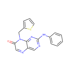 O=c1cnc2cnc(Nc3ccccc3)nc2n1Cc1cccs1 ZINC000004238558