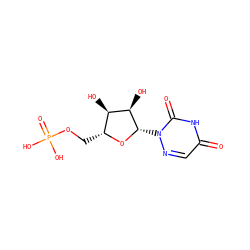 O=c1cnn([C@@H]2O[C@H](COP(=O)(O)O)[C@@H](O)[C@H]2O)c(=O)[nH]1 ZINC000012503861
