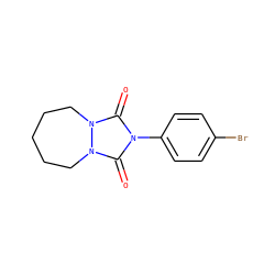O=c1n(-c2ccc(Br)cc2)c(=O)n2n1CCCCC2 ZINC000039384107