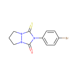 O=c1n(-c2ccc(Br)cc2)c(=S)n2n1CCC2 ZINC000103187111