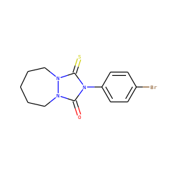O=c1n(-c2ccc(Br)cc2)c(=S)n2n1CCCCC2 ZINC000039417798